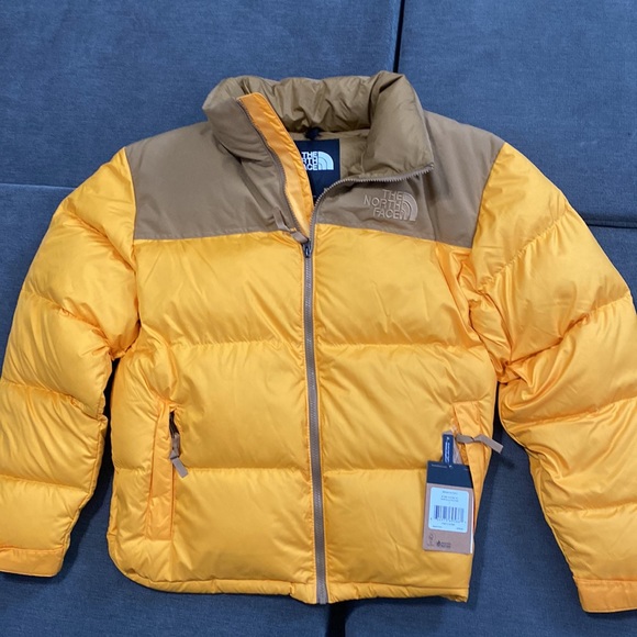 NWT North Face Puffer JacketEco Nuptse LE Mens Large Summit Gold Brown - Picture 3 of 9